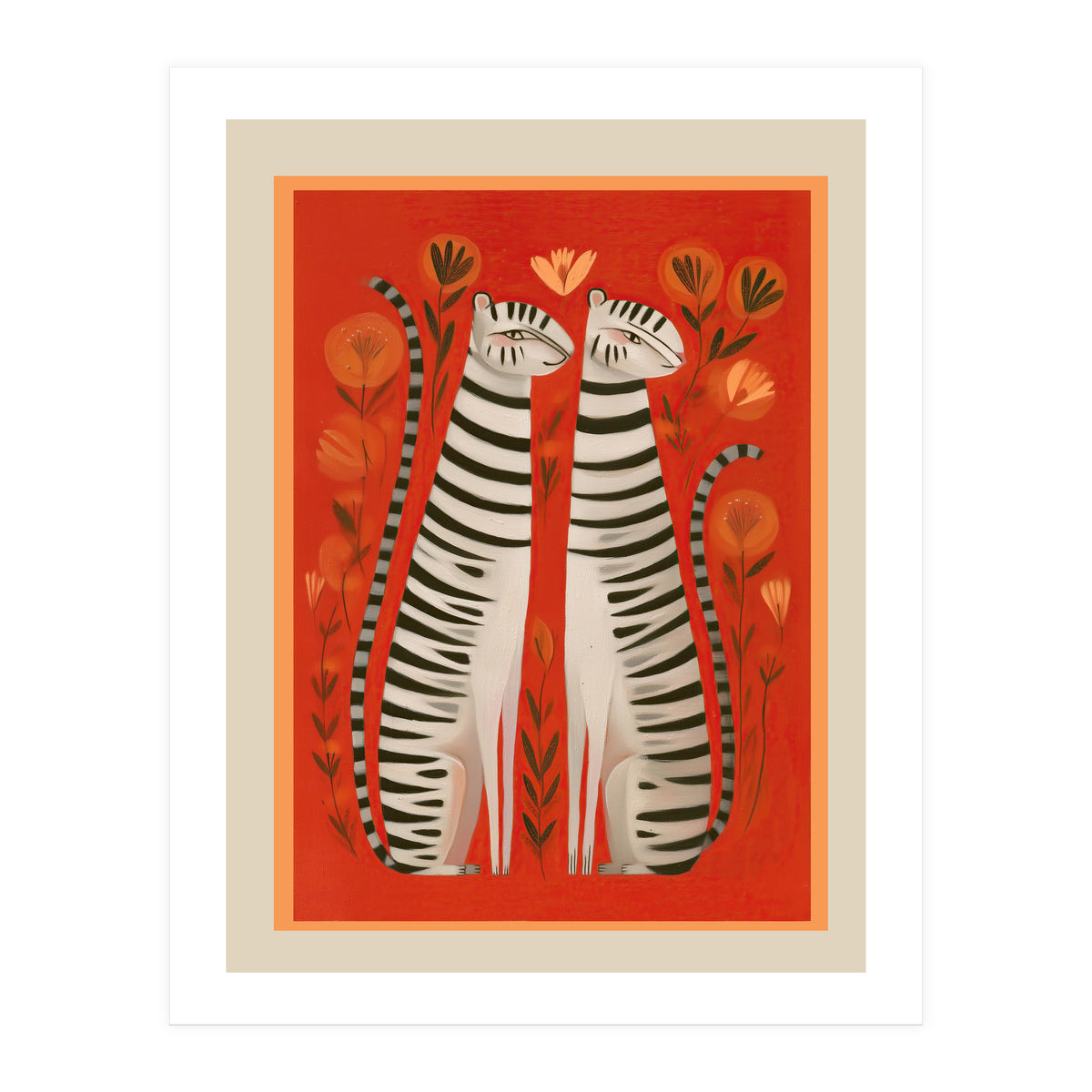 Striped Cat Pair (Print Only)