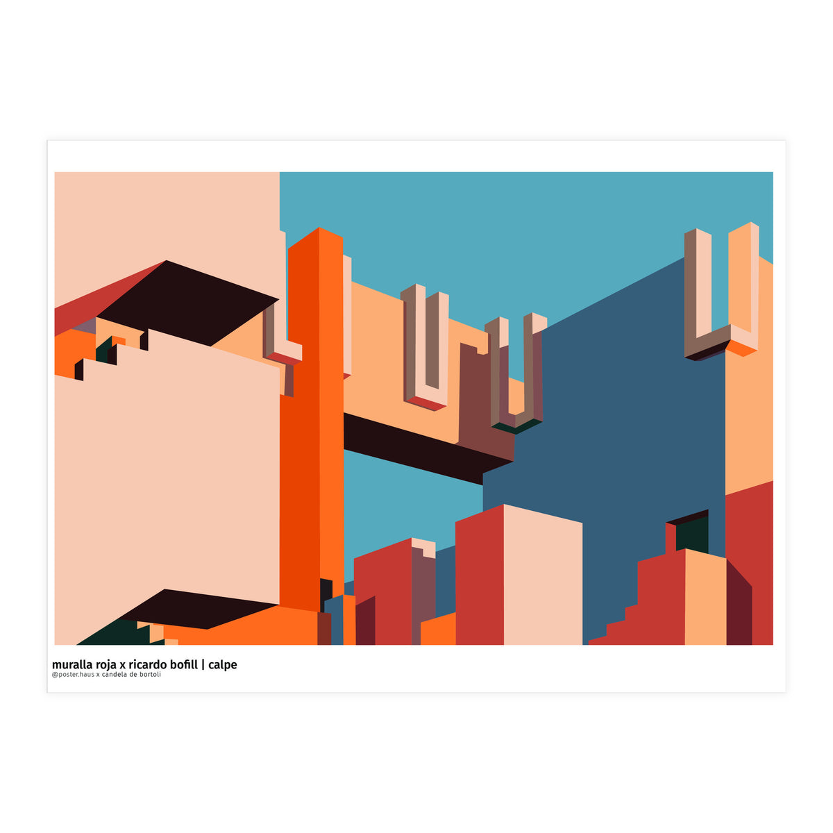 la Muralla Roja by Ricardo Bofill - Calpe (Print Only)