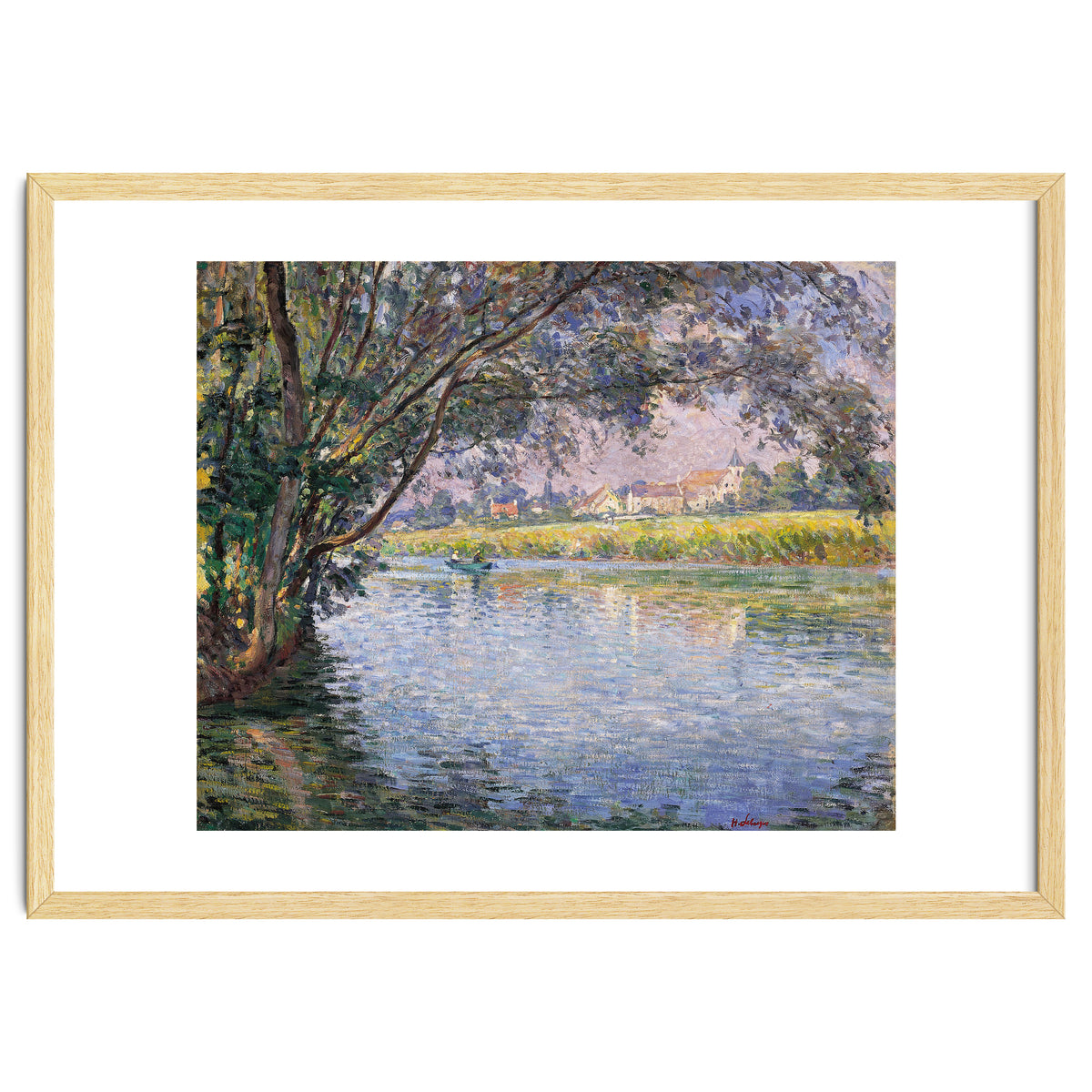 Henri Lebasque (Champigné, 1865-Le Cannet, 1937). Banks of the RIver Marne near Montévrain (ca. 1...