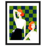 Moods, Checkers Girl Friends Chic Chess, Modern Bohemian Eclectic Woman Girl Boss, Bff Fashion Style thumbnail