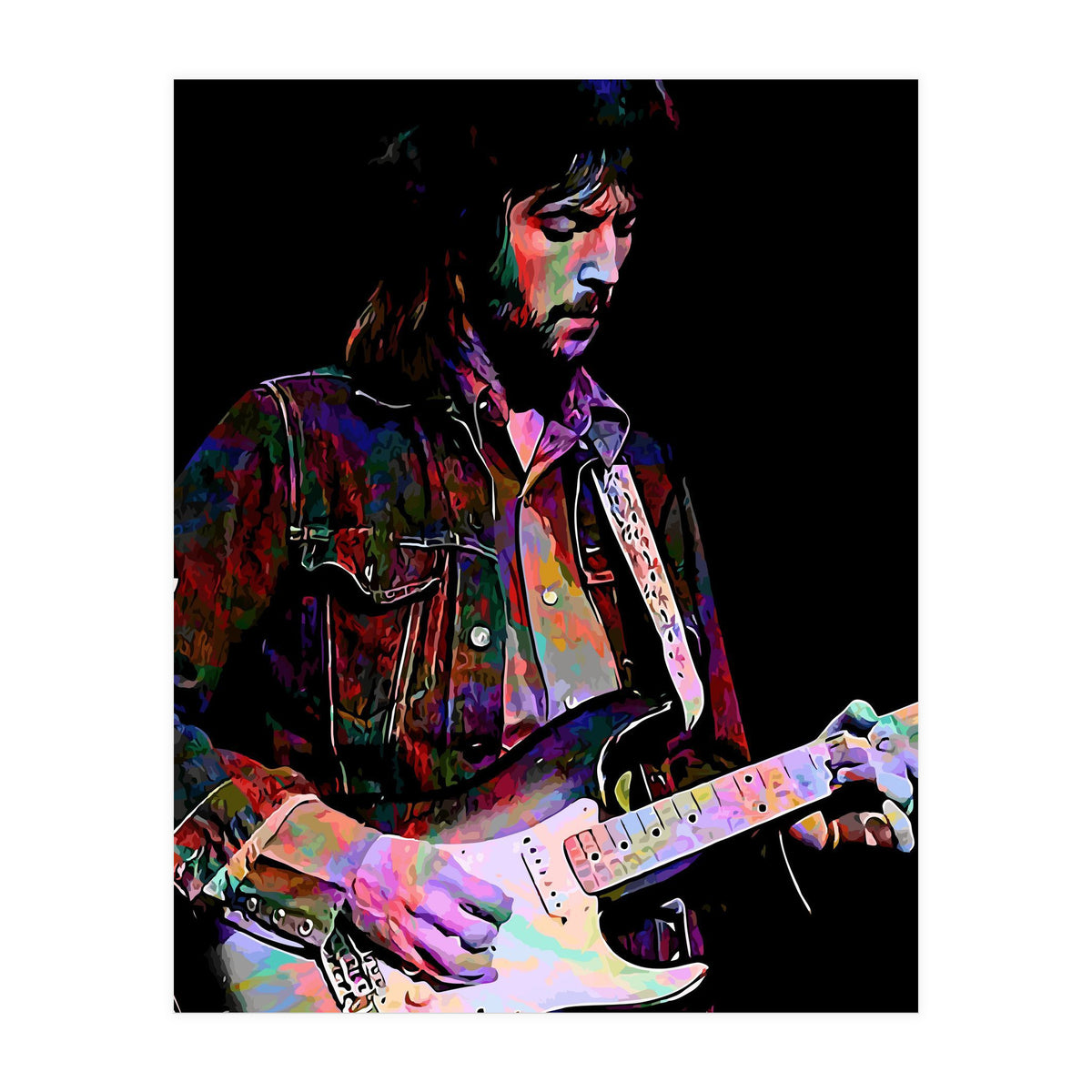 Eric Clapton Rock and Blues Guitarist Legend v2 (Print Only)