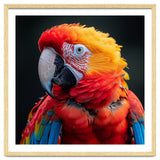 Scarlet Macaw Parrot Portrait Vivid Colors thumbnail