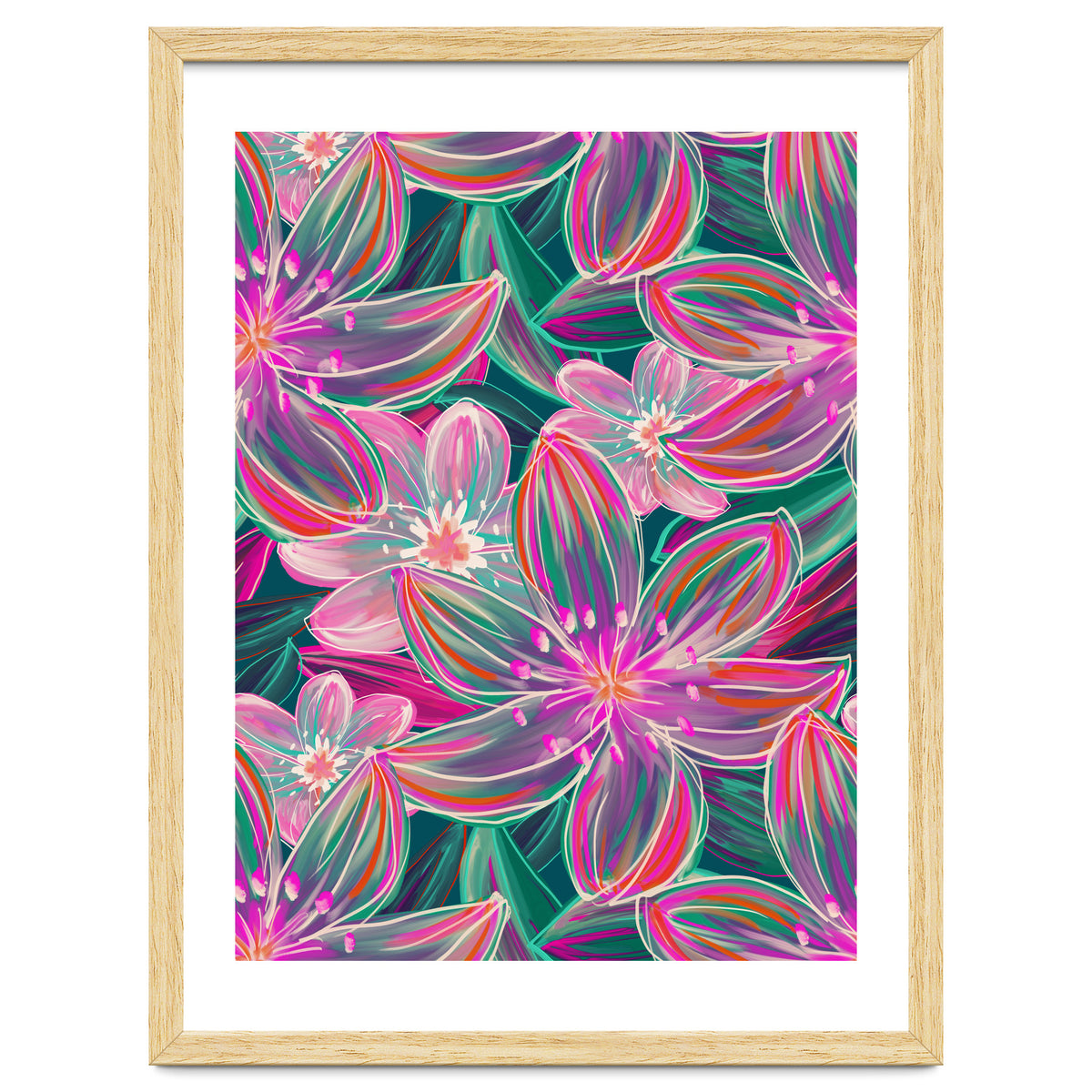 Fluo Bloom Purple & Emerald