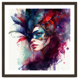Turquoise Feathered Carnival Mask Portrait thumbnail