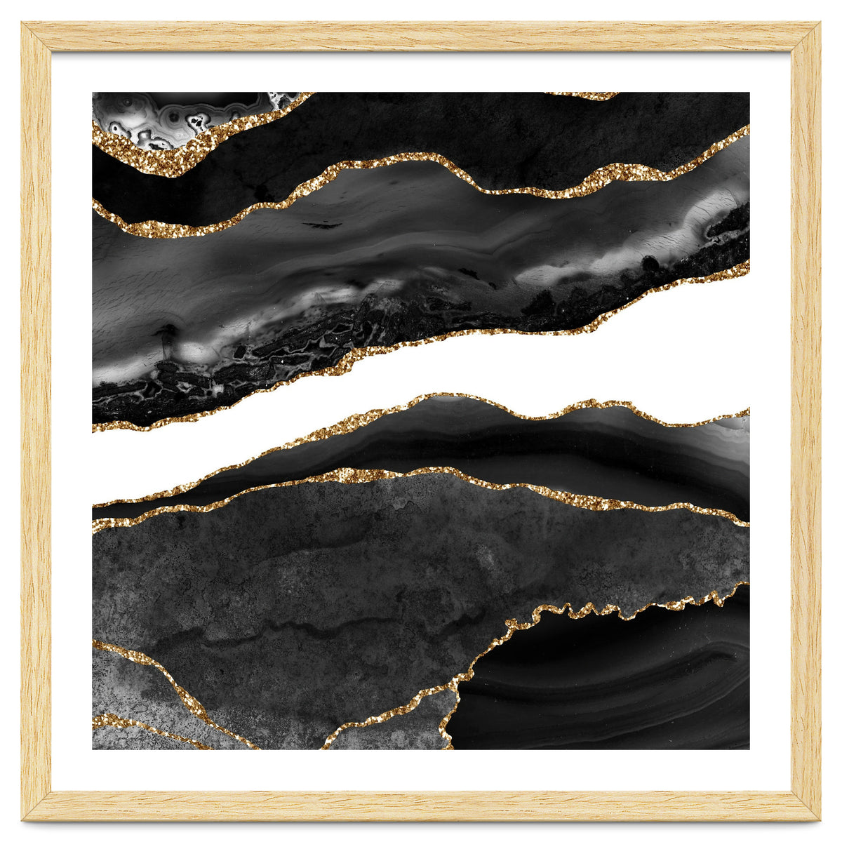 Black & Gold Agate Texture 08