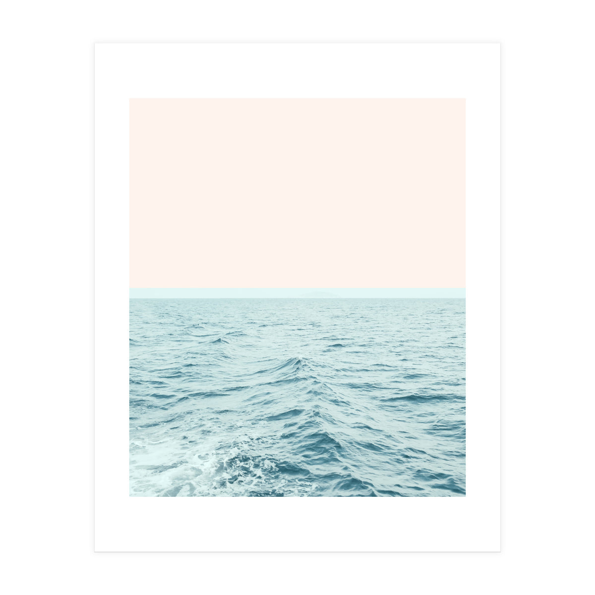 Sea Breeze, Minimal Nature Ocean Photography, Scenic Landscape Pastel Luxe Sea (Print Only)