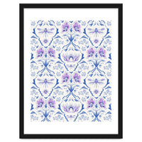 Bohemian Garden Blue Pattern