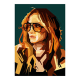 Jennifer Lopez Celebrity Art Retro Style Illustration (Print Only) thumbnail