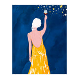 Pour Me Some Magic, Moon Stars Night Sky, Bohemian Woman Positivity Hope Miracle, Wine Holidays New Years Eclectic Gifts (Print Only) thumbnail