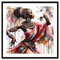 Watercolor African Dancer #1