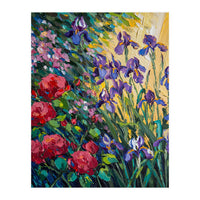 Expressive Heavy Impasto Floral Oil Painting  (Print Only)