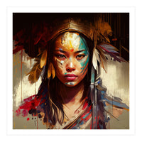 Powerful Asian Warrior Woman #3 (Print Only)
