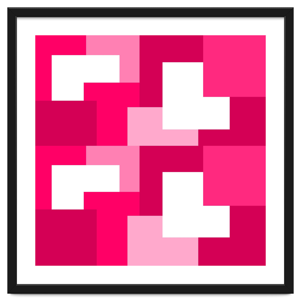 Pink Abstract Square Tiles