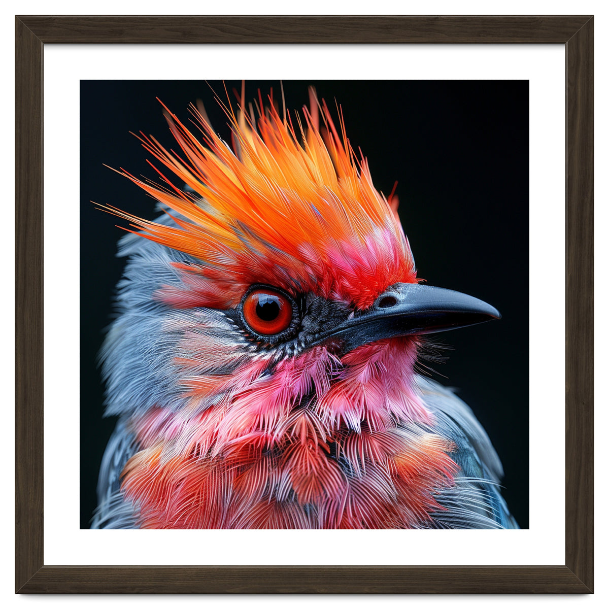 Close Up Of Exotic Bird With Vibrant Plumage