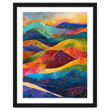Vibrant Abstract Patchwork Landscape Art thumbnail