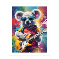 Koala Playing Guitar, Rock Graffiti (Print Only)