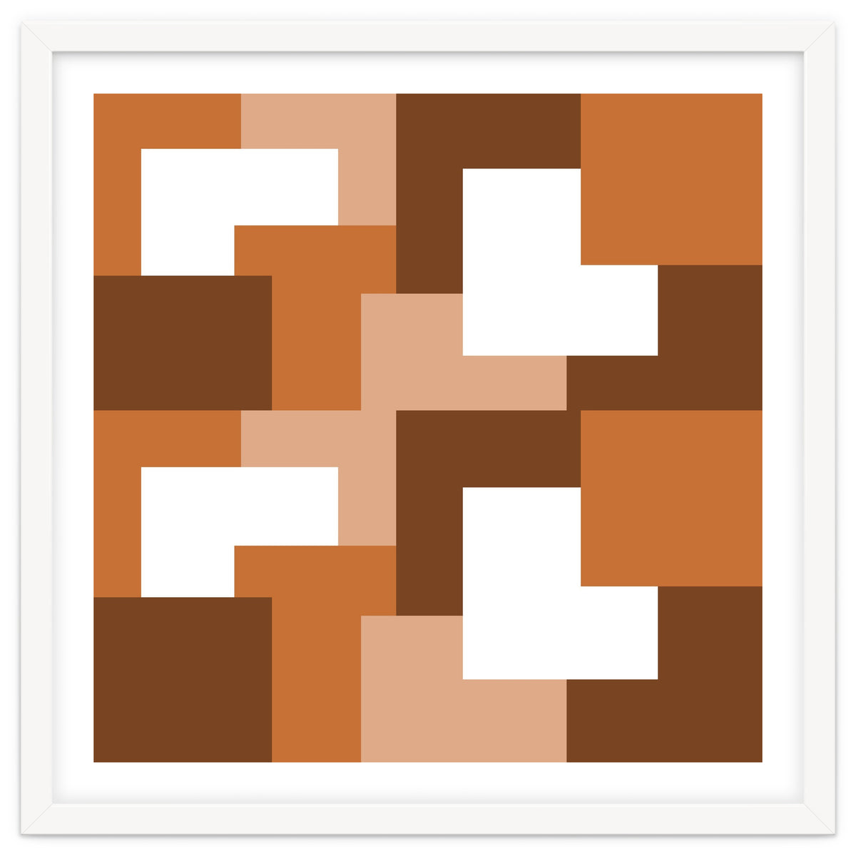 Brown Abstract Square Tiles
