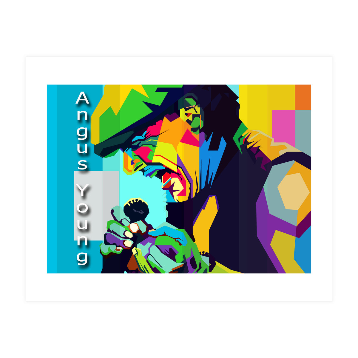 Angus Young Rock Singer Pop Art WPAP (Print Only)