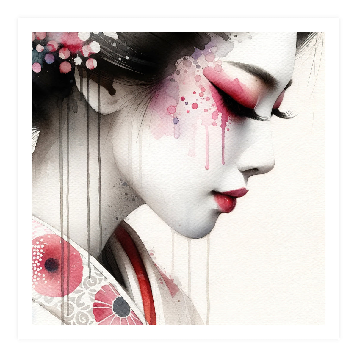 Petal Drift Modern Geisha (Print Only)