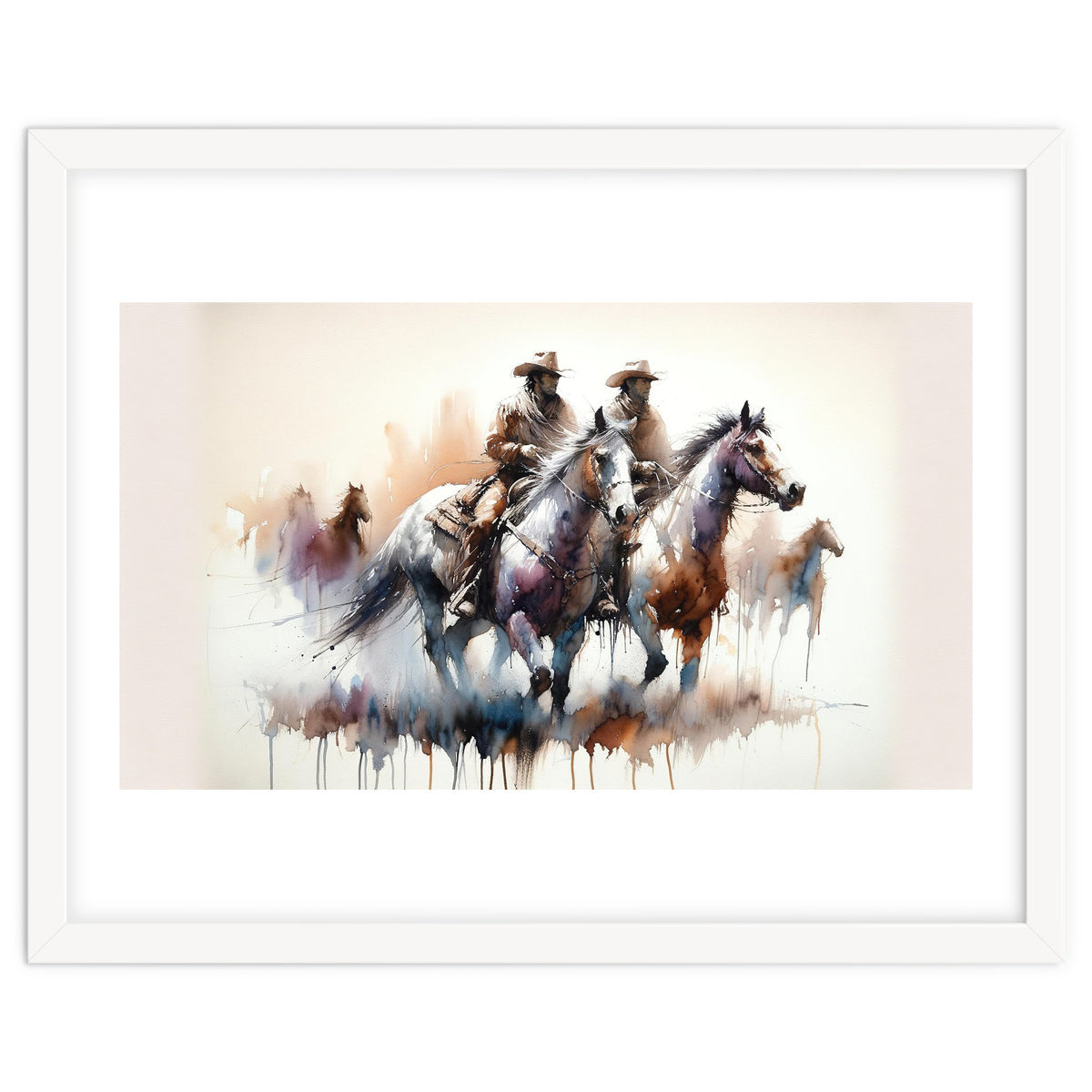 Cowboy Riders On Horses