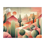 Art Deco Desert Cacti (Print Only) thumbnail