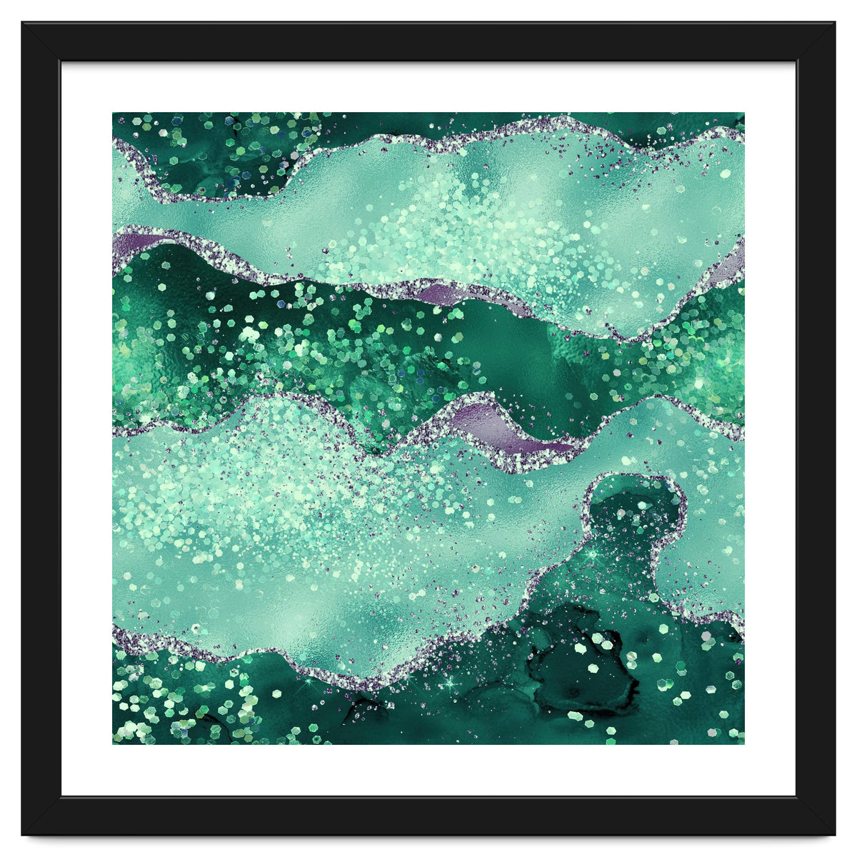 Emerald Glitter Agate Texture 02