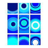 Circles & Rectangles Alt Blue 3 X 3: 1 (Print Only) thumbnail