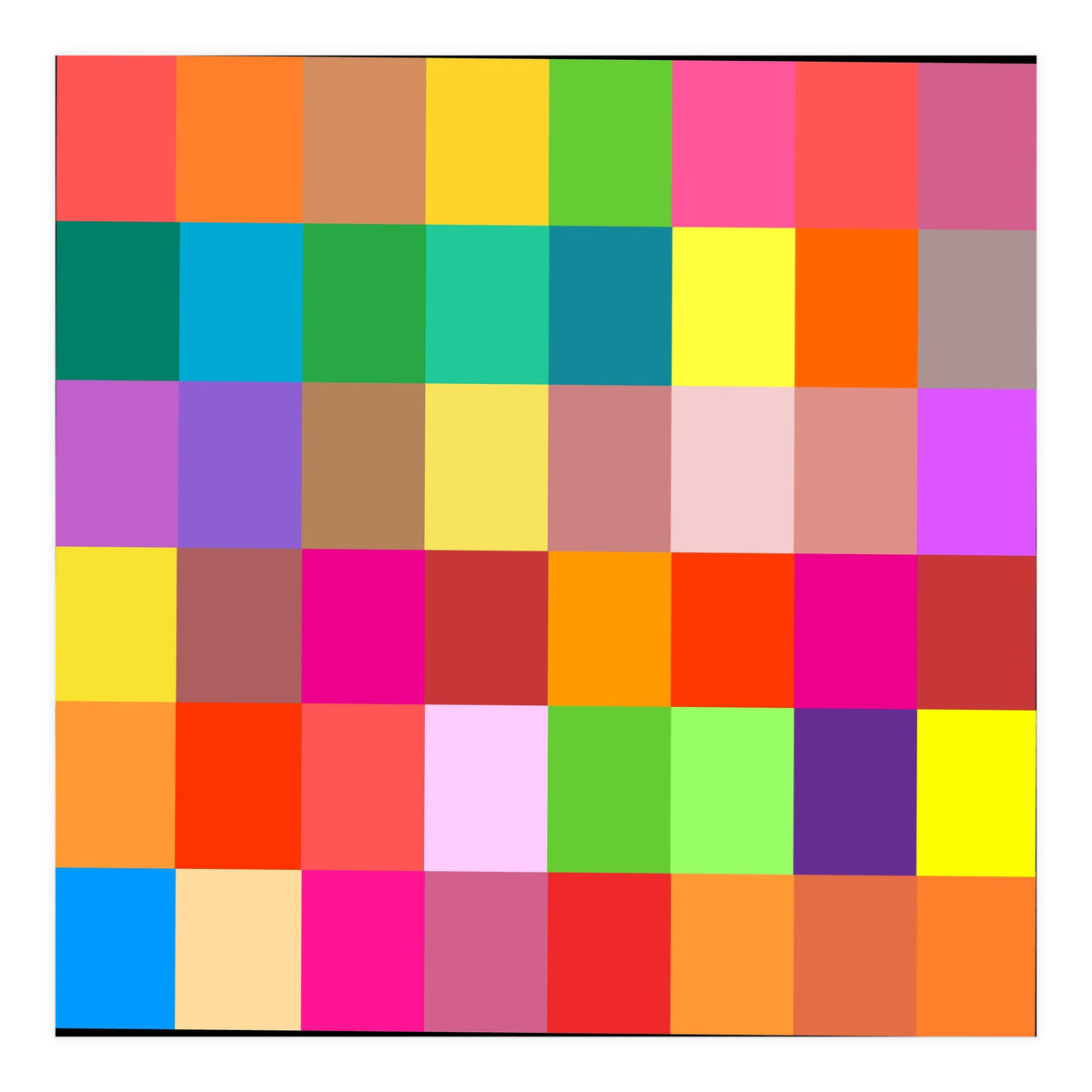 Colorful Rainbow Squares Patch (Print Only)