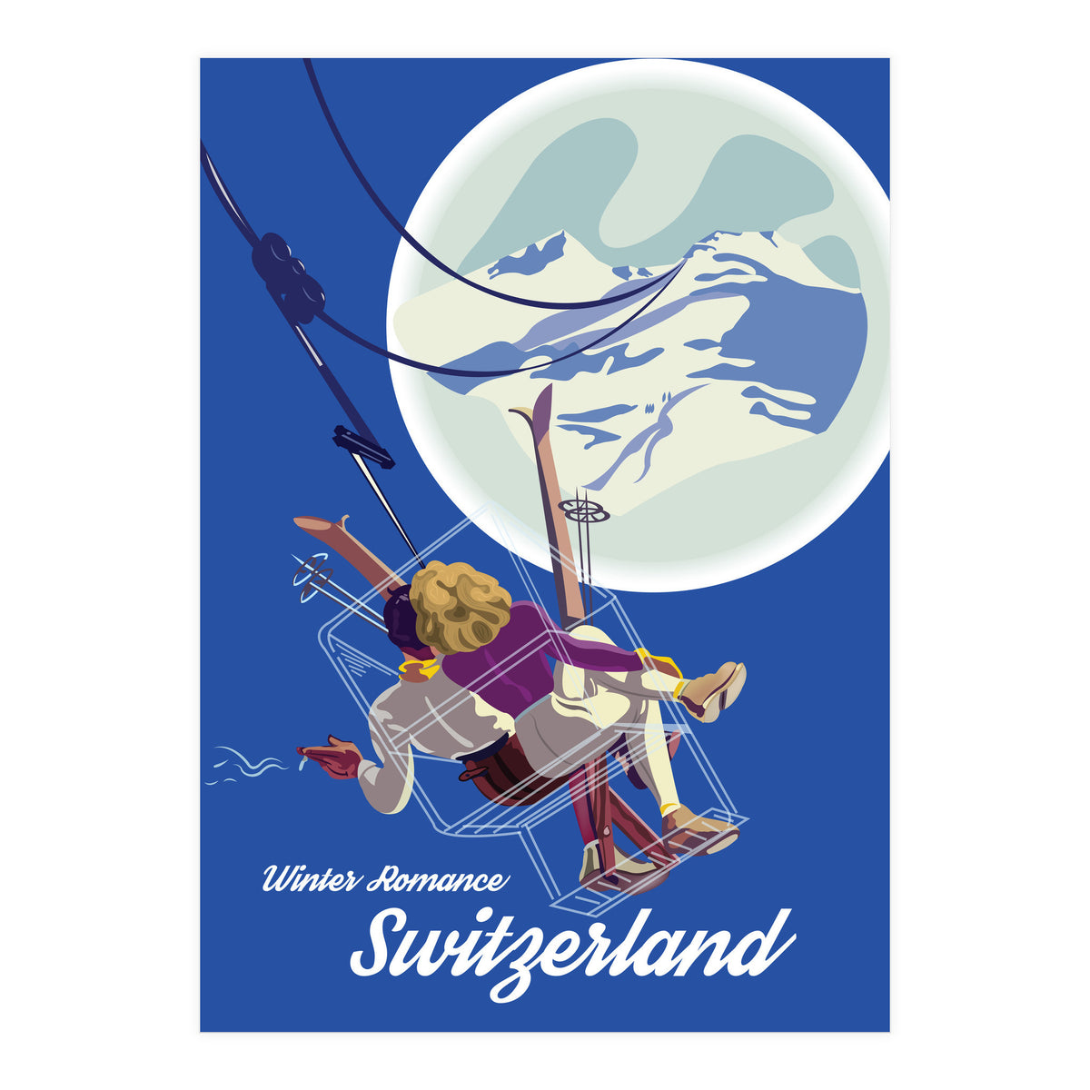 Winter Romance In Switzerland (Print Only)