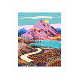 Alice In Wonder Valley, Nature Landscape Floral Positivity Meadow, Mountains Travel Pastel Bohemian Eclectic Spring, River Hope Vintage Good Vibes (Print Only) thumbnail