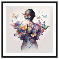 Watercolor Butterfly Embrace