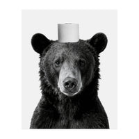 Bear, Toilet Paper Crown, Nursery Animal Art for Children (Print Only)