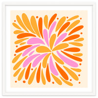 Floral Burst - pink, yellow and orange