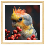 Close Up Of A Cockatiel Parrot With Orange Crest thumbnail