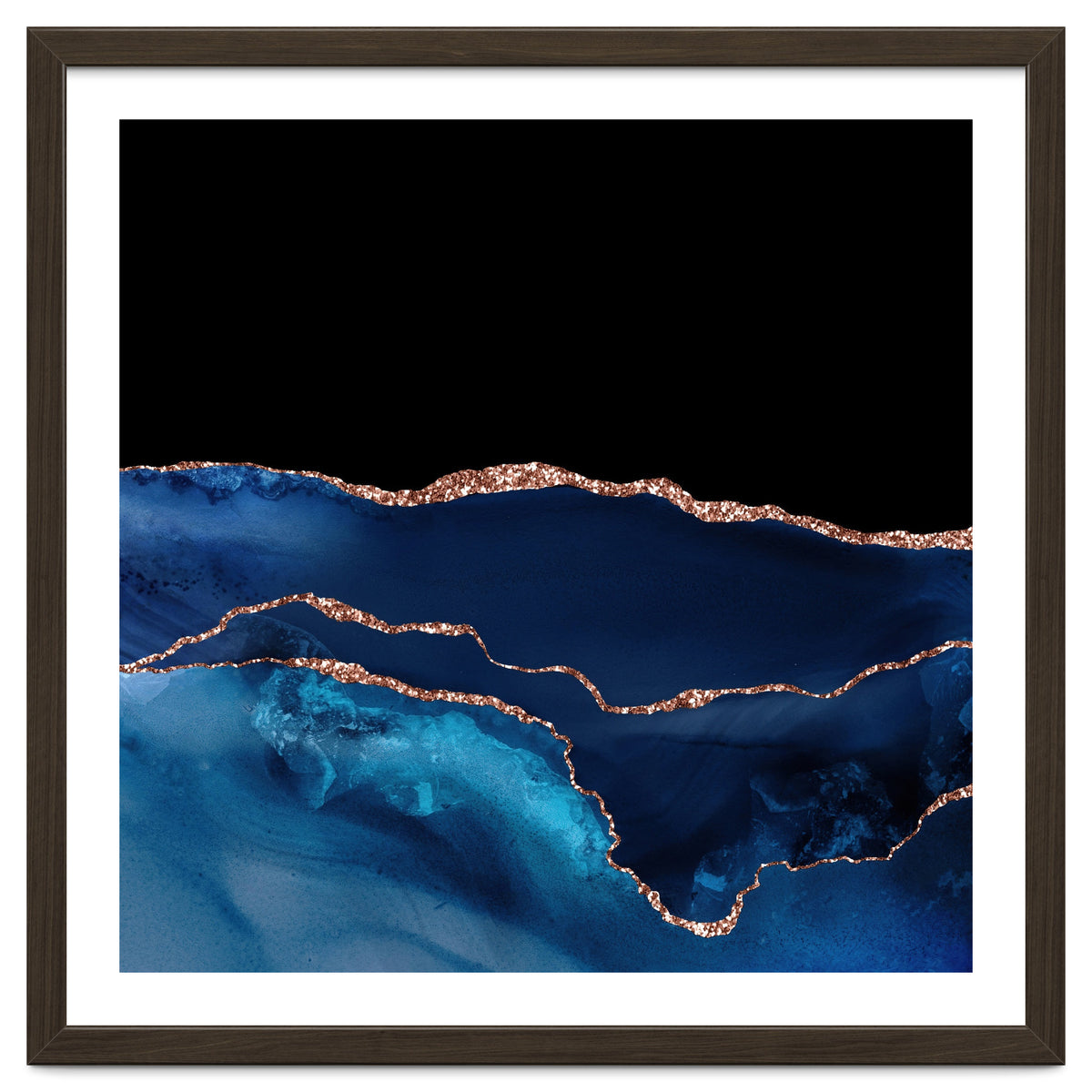 Navy & Rose Gold Agate Texture 07