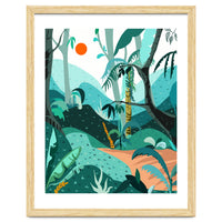 Jungle Paradise, Tropical Nature Forest Botanical Plants, Bohemian Vintage Exotic Wild