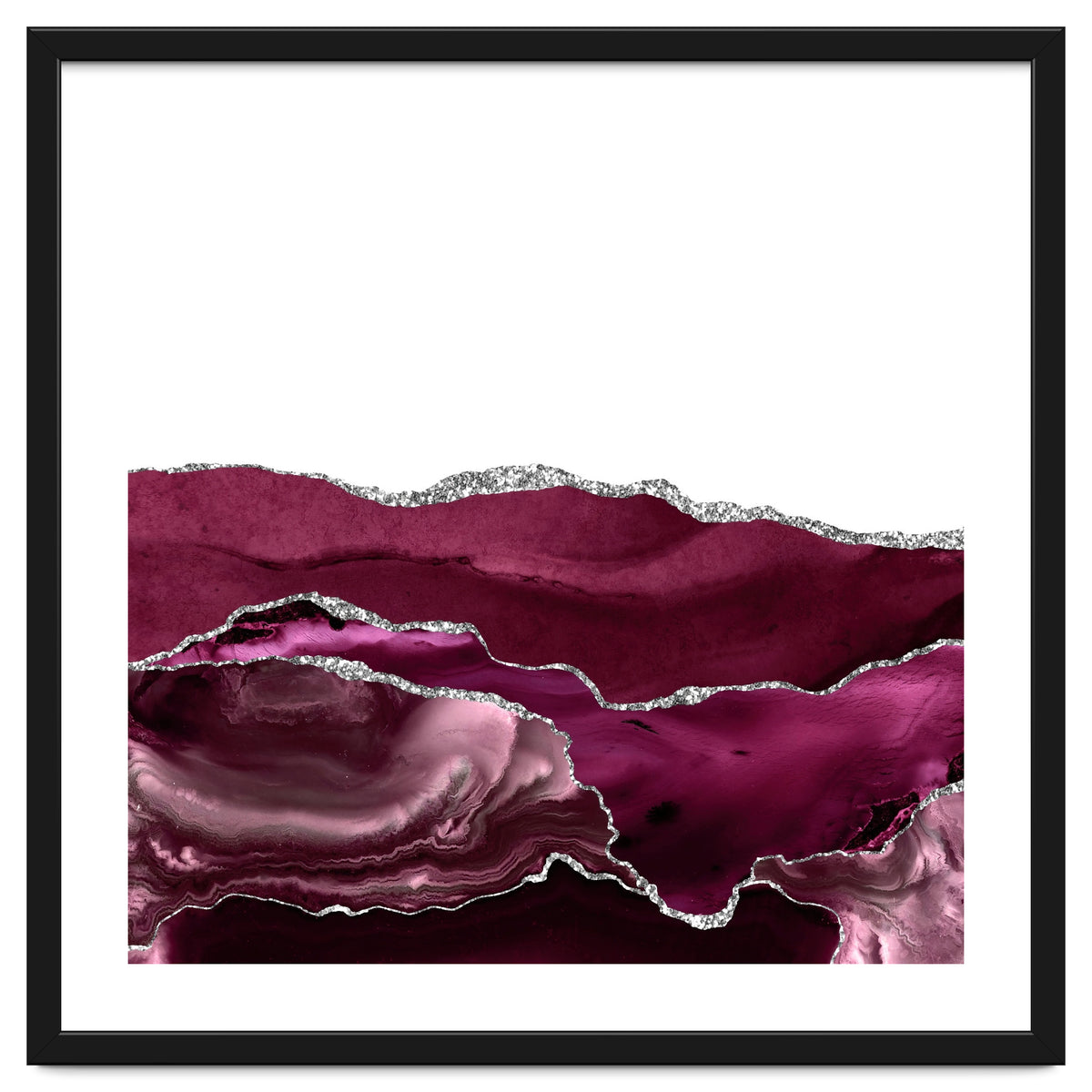 Burgundy & Silver Agate Texture 11