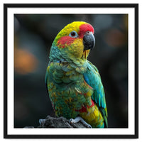 Vibrant Amazon Parrot Perched On A Branch