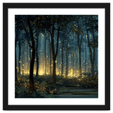 Enchanted Midnight Forest with Glowing Fireflies thumbnail