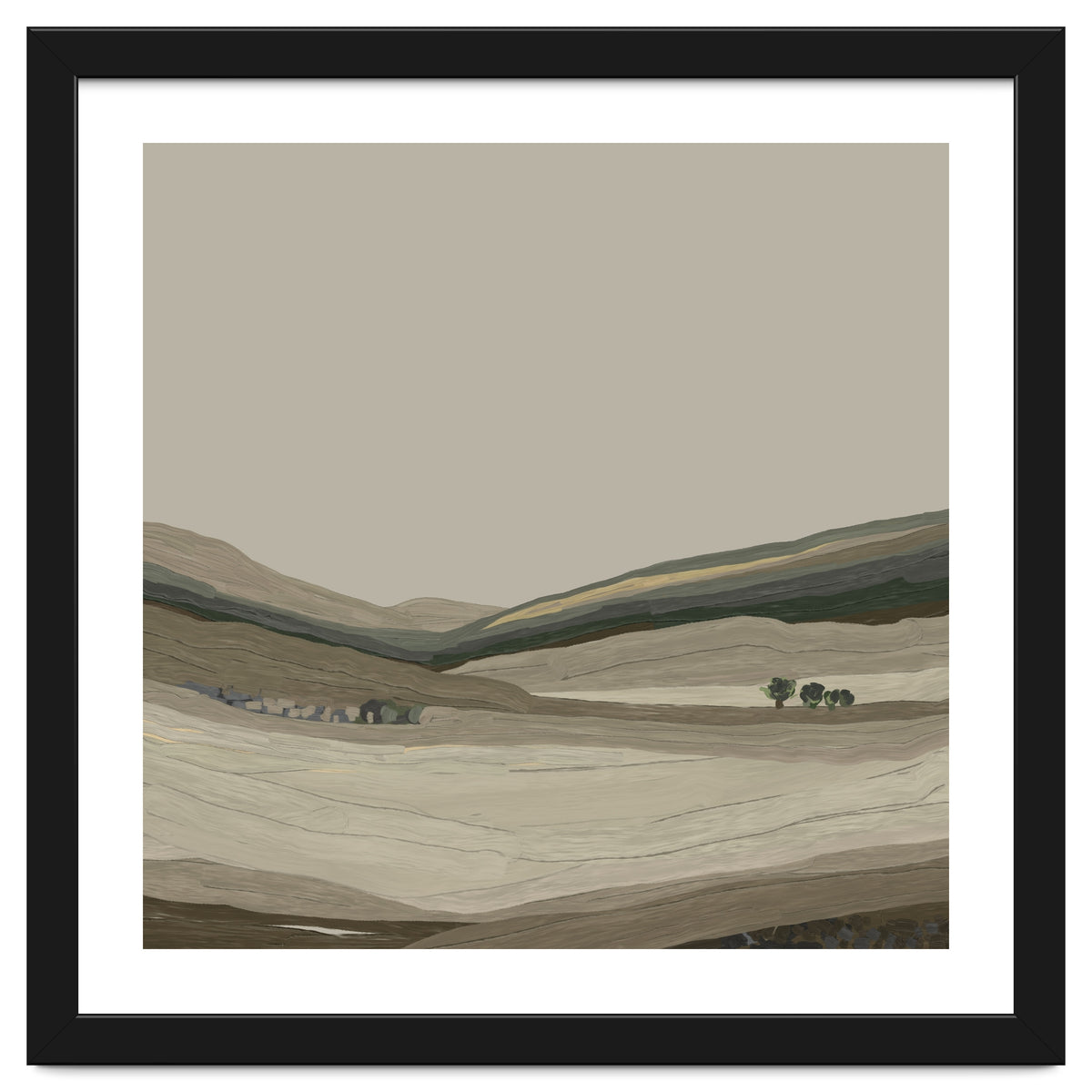 Muted Landscape oil painting