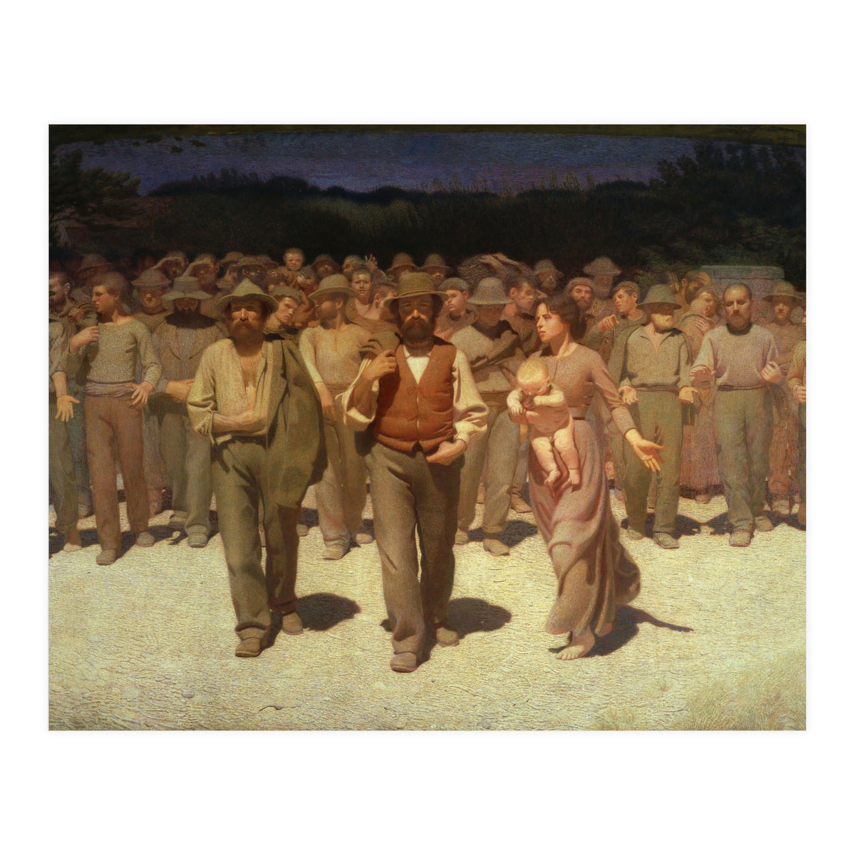 Giuseppe Pellizza da Volpedo / 'The Fourth State', 1901, Oil on canvas, 293 × 545 cm. (Print Only)