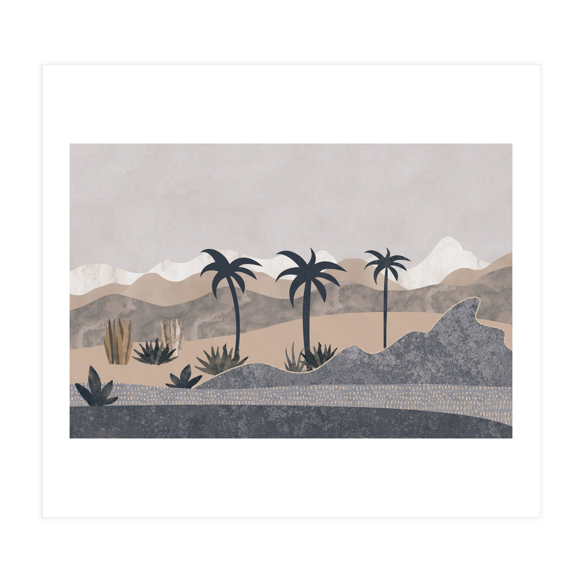 Abstract Landscape Palm Oasis (Print Only)