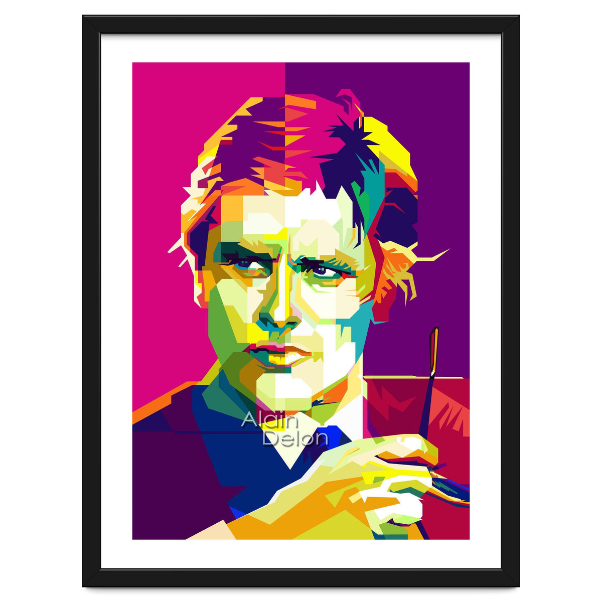 Alain Delon Retro Art WPAP