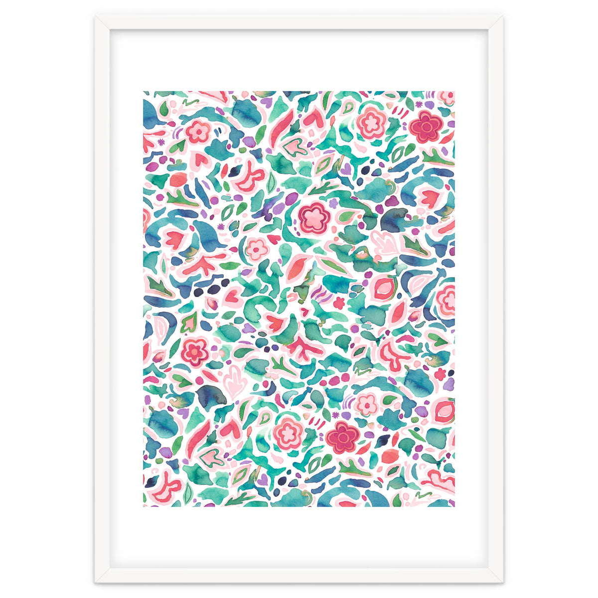 Primitive Flowers Green Coral