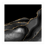 Black & Gold Agate Texture 04  (Print Only) thumbnail