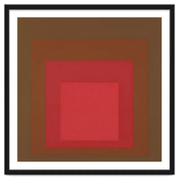 JOSEF ALBERS - HOMAGE TO THE SQUARE, RED, BROWN