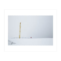 Construction Crane in the Winter Seascape (Print Only)