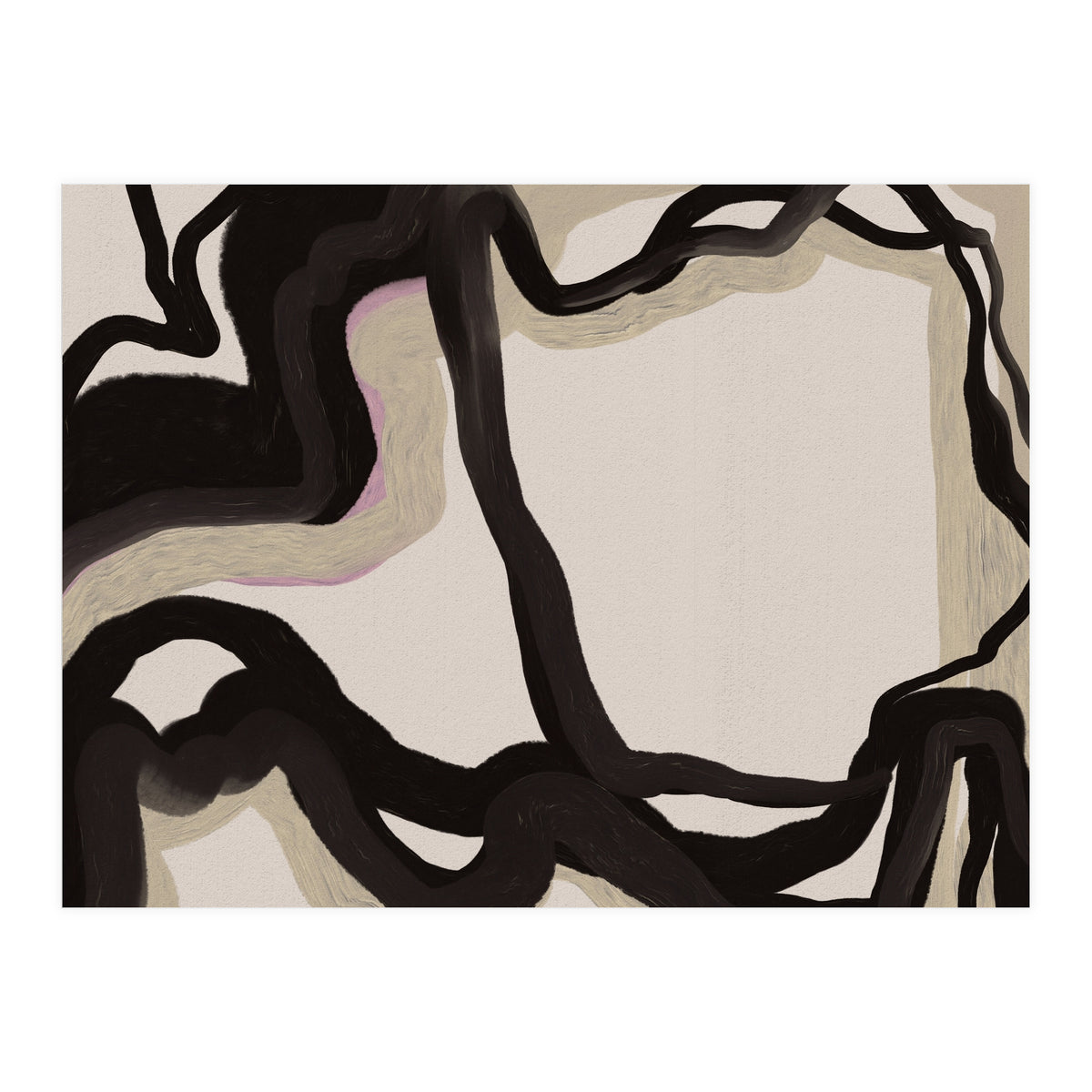 Time oil painting abstract (Print Only)