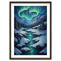 Ethereal Northern Lights: Arctic Winter Valley