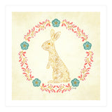 Floral Rabbit Wreath (Print Only) thumbnail